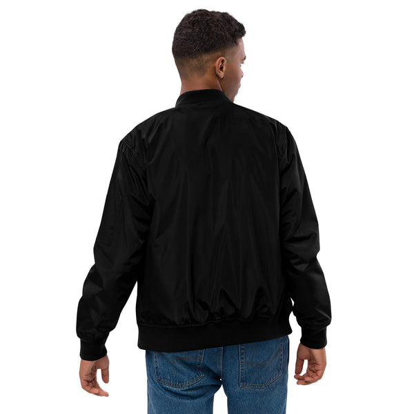 Faith Over Fear Embroidered Premium recycled bomber jacket, Unisex Christian Jacket