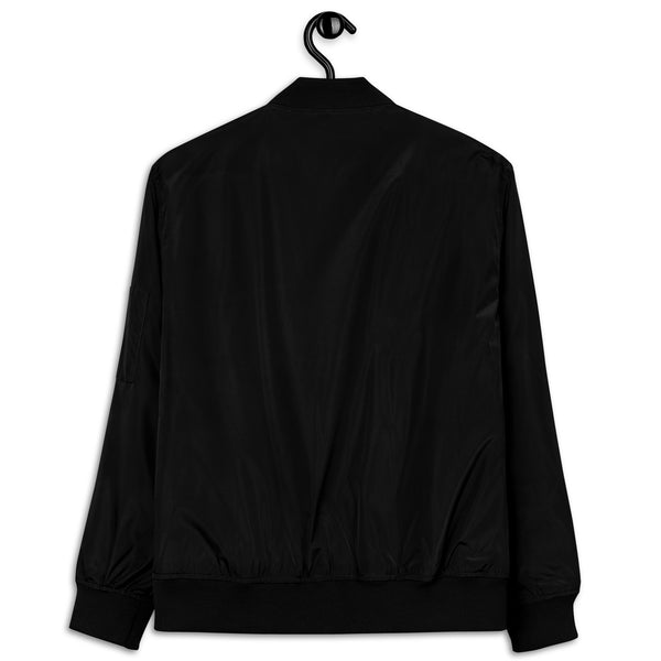 Jesus Is King Embroidered Premium recycled bomber jacket, Unisex Christian Jacket