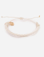 Elevated Faith Christian Jewelry Bracelet in white string with a gold charm for everyday wear