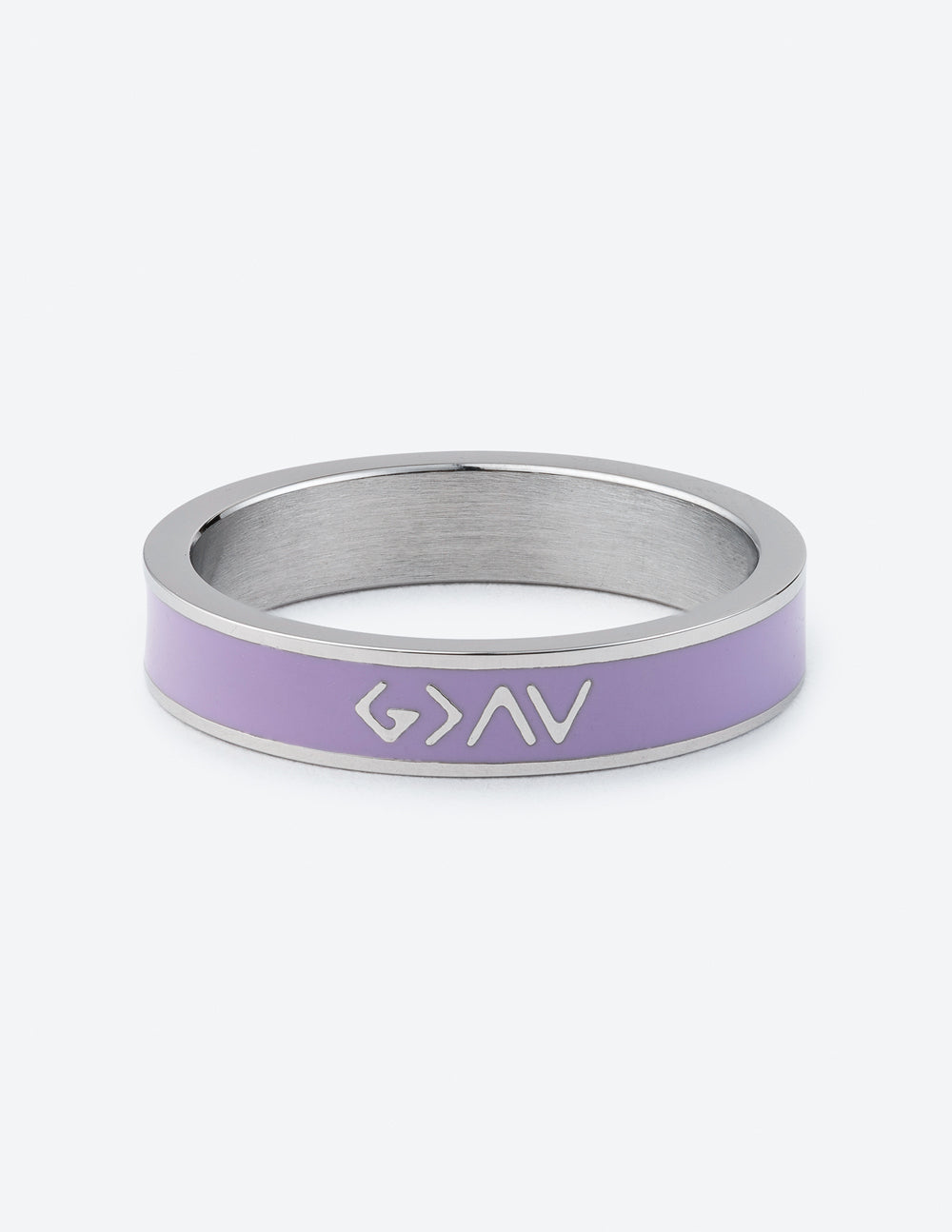 Elevated Faith Purple Christian Jewelry Ring with Smooth Finish and Modern Design