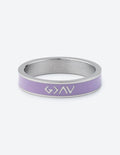 Elevated Faith Purple Christian Jewelry Ring with Smooth Finish and Modern Design