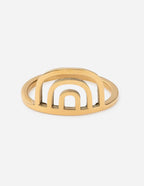 Minimalist Gold Ring featuring a Rainbow Design for Christian Jewelry Enthusiasts