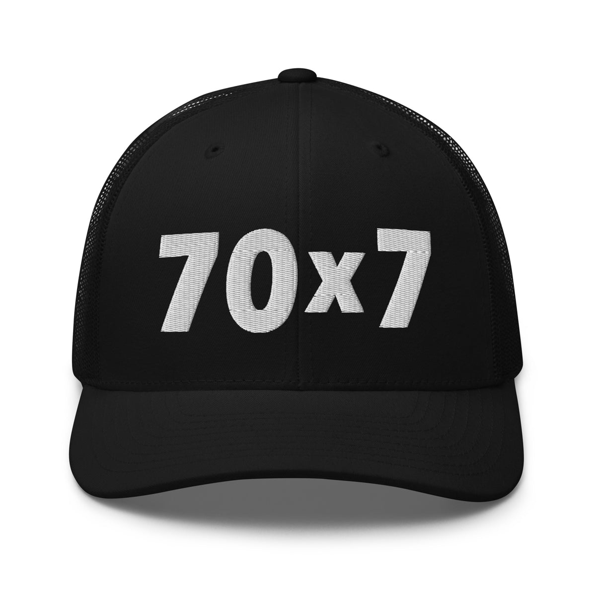 70x7 Puff Embroidered Christian Trucker Hat - RepThe1 Christian Apparel