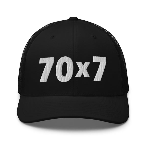 70x7 Puff Embroidered Christian Trucker Hat