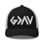 Christian Embroidered Hat in black and white with bold logo for casual wear