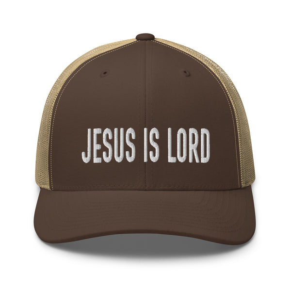 Jesus Is Lord Embroidered Trucker Cap, Trucker Hat