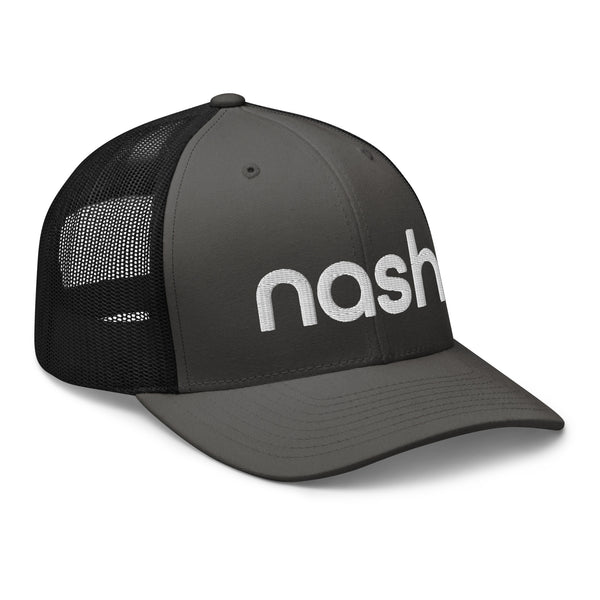 Nash 3d puff Embroidered Trucker Hat, Cap, Nashville, Tennessee, Nash Hat
