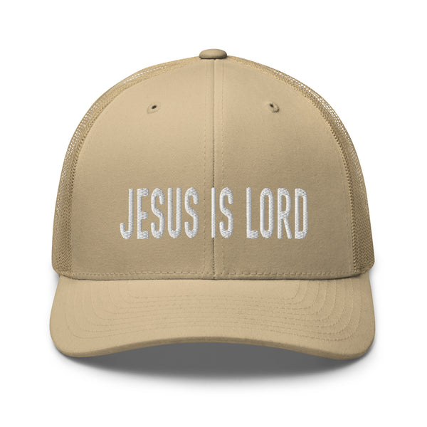Jesus Is Lord Embroidered Trucker Cap, Trucker Hat
