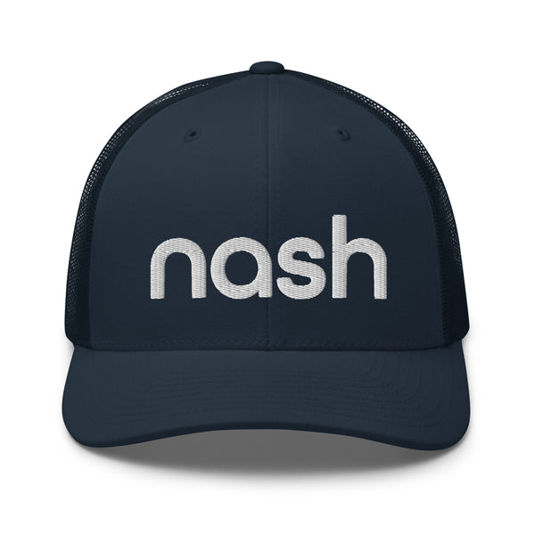 Nash 3d puff Embroidered Trucker Hat, Cap, Nashville, Tennessee, Nash Hat