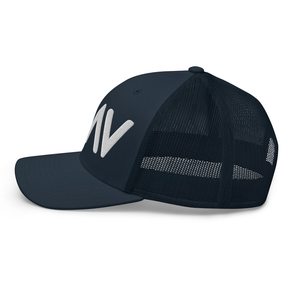 Navy Christian Embroidered Hat with a Mesh Back and Stylish Design for Everyday Wear