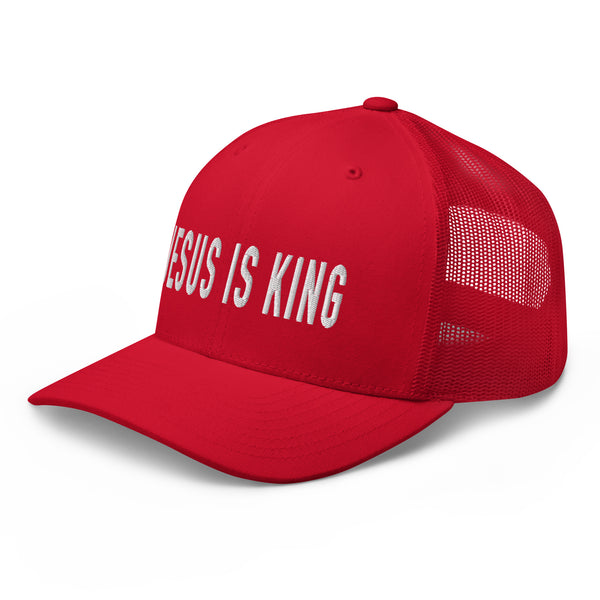 Jesus Is King Embroidered Trucker Cap, Trucker Hat