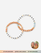 Elevated Faith Christian Jewelry Bracelet with wood beads and lettered message 'SEE THE GOOD'