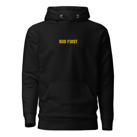 God F1rst y/Center Embroidered Unisex Hoodie