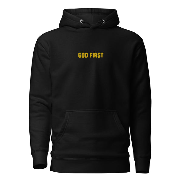 God First y/Center Embroidered Unisex Hoodie