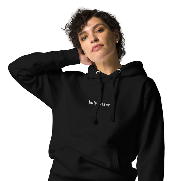 Holy Water Embroidered Unisex Hoodie, The Belonging Company