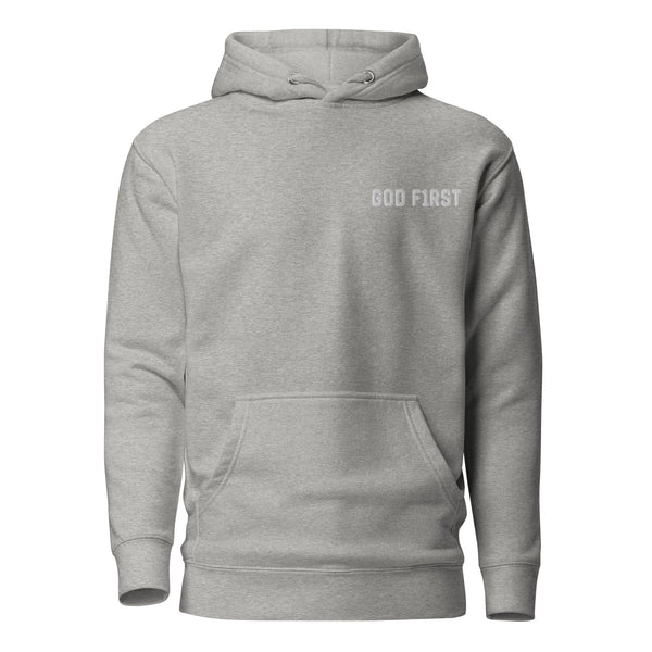 God F1rst y/Left Embroidered Unisex Hoodie, Christian Hoodie