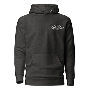 God Greater Then Highs and Lows (Be Still) White Embroidered Unisex Hoodie, Christian Hoodie