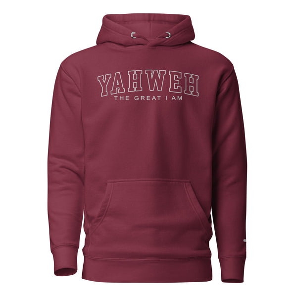 Yahweh Embroidered Unisex Hoodie, The Great I Am, Christian Hoodie