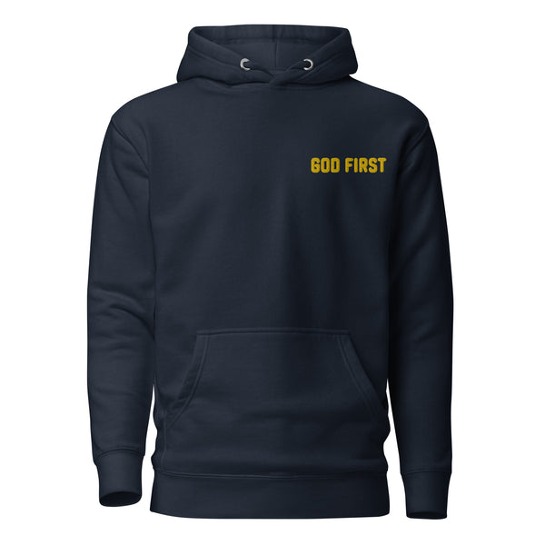 God First y Embroidered Unisex Hoodie, Christian Hoodie