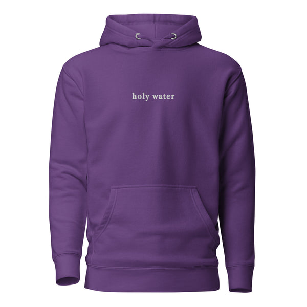Holy Water Embroidered Unisex Hoodie, The Belonging Company