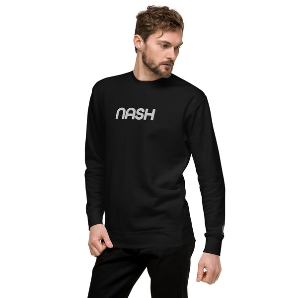 Nash Embroidered Unisex Premium Sweatshirt, Nash Apparel, Lower Center, Nash Collection