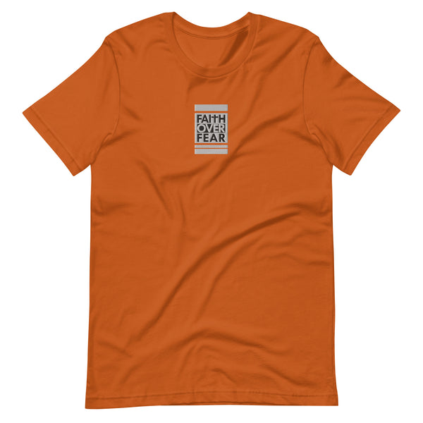 Faith Over Fear Embroidered Unisex t-shirt, Bella Canvas, Christian Shirt