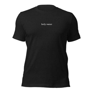 Holy Water Embroidered Unisex t-shirt, the Belonging company, Christian Shirt