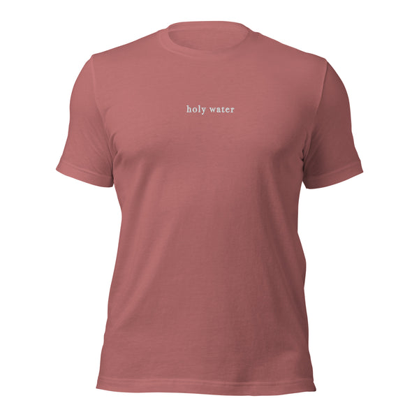 Holy Water Embroidered Unisex t-shirt, the Belonging company