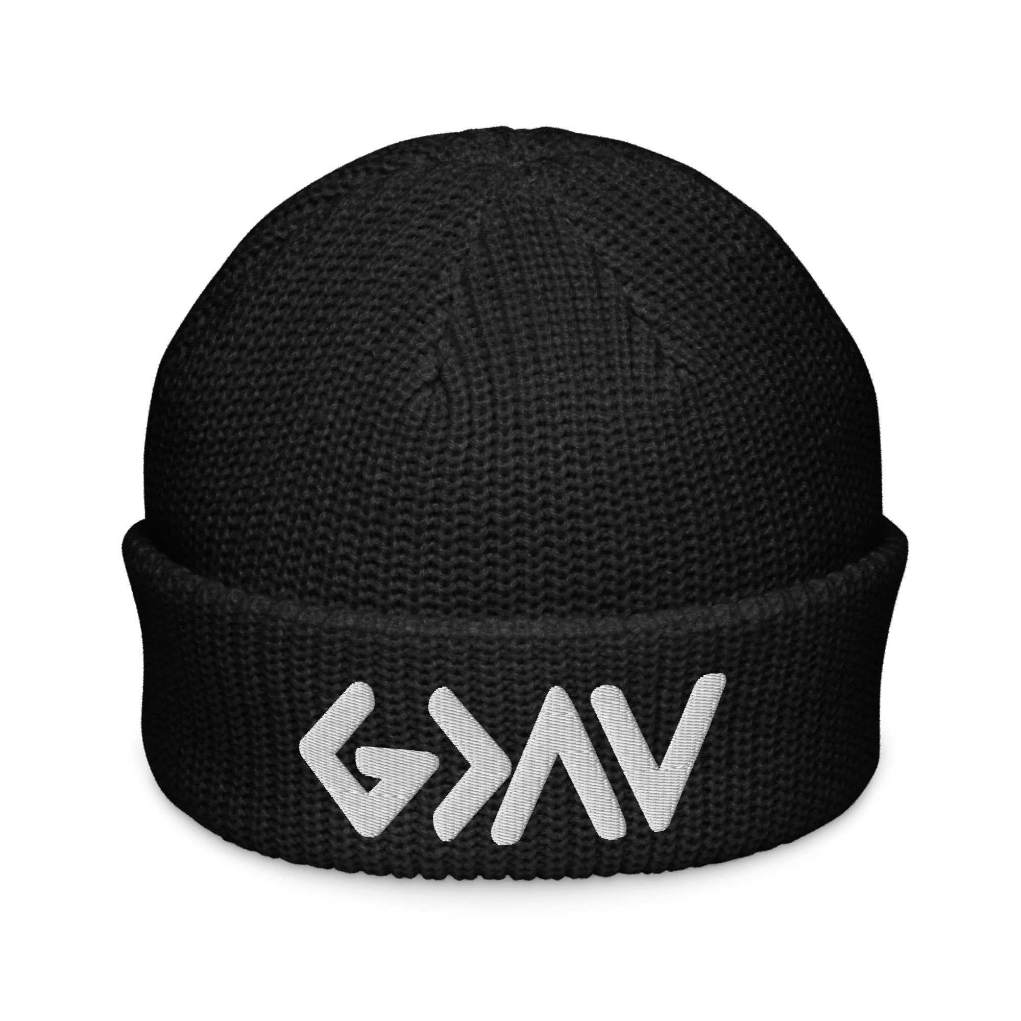 Black Christian Beanie with Stylish Embroidered Graphic for Everyday Wear