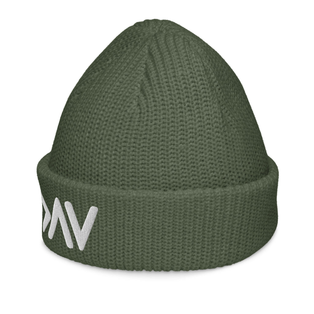 Olive Green Christian Beanie with Cuff and Stylish Logo Design from Rep The One