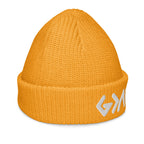 Bright orange Christian Beanie featuring a comfortable knit design and a bold logo