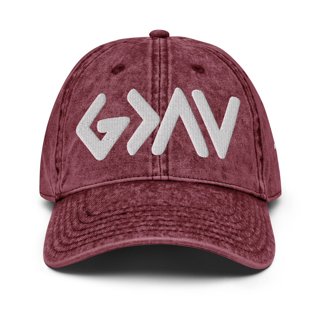 Christian Embroidered Hat in Burgundy with Stylish GAAV Logo for Everyday Wear