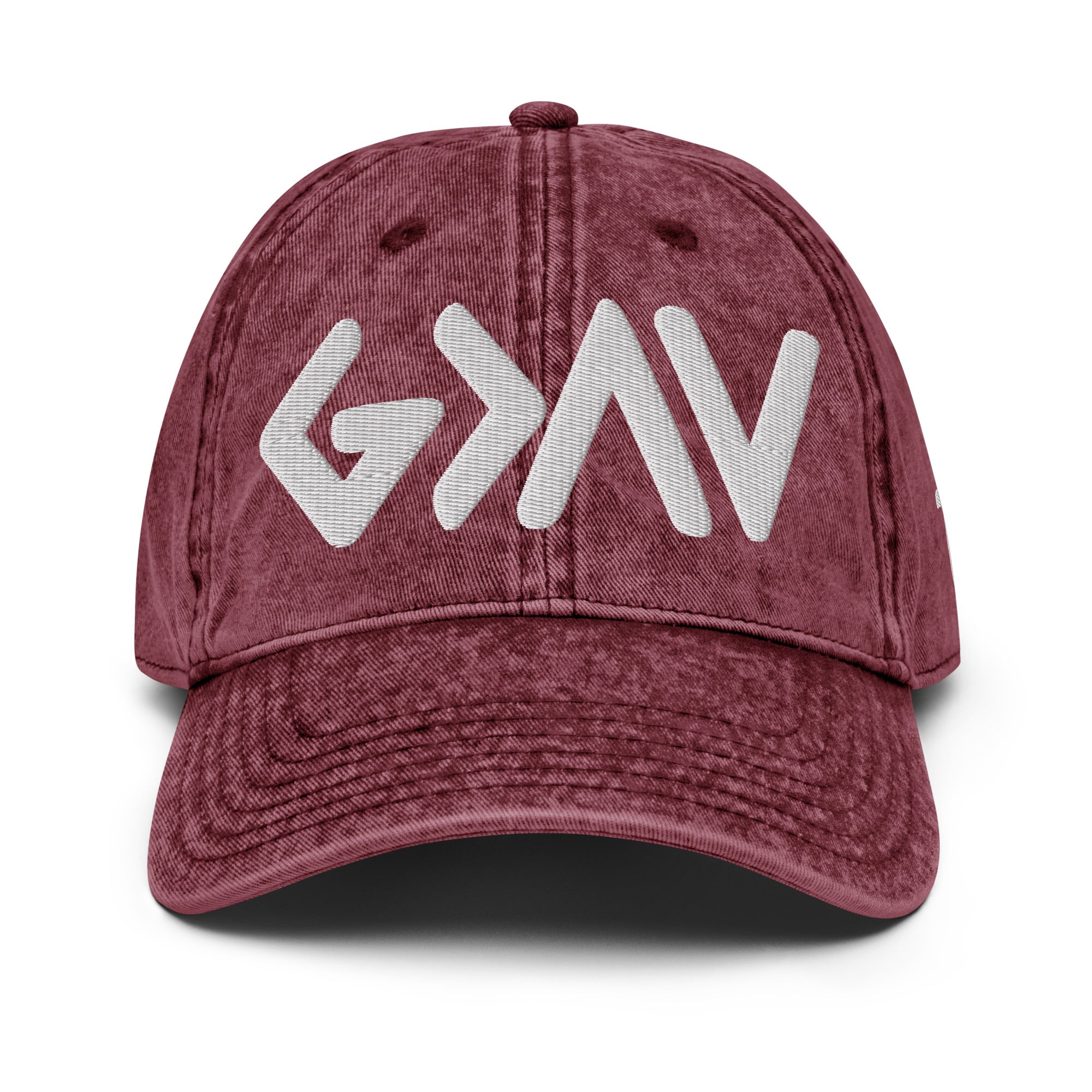 Christian Embroidered Hat in Burgundy with Stylish GAAV Logo for Everyday Wear