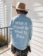 What a Friend In Jesus Denim Jacket