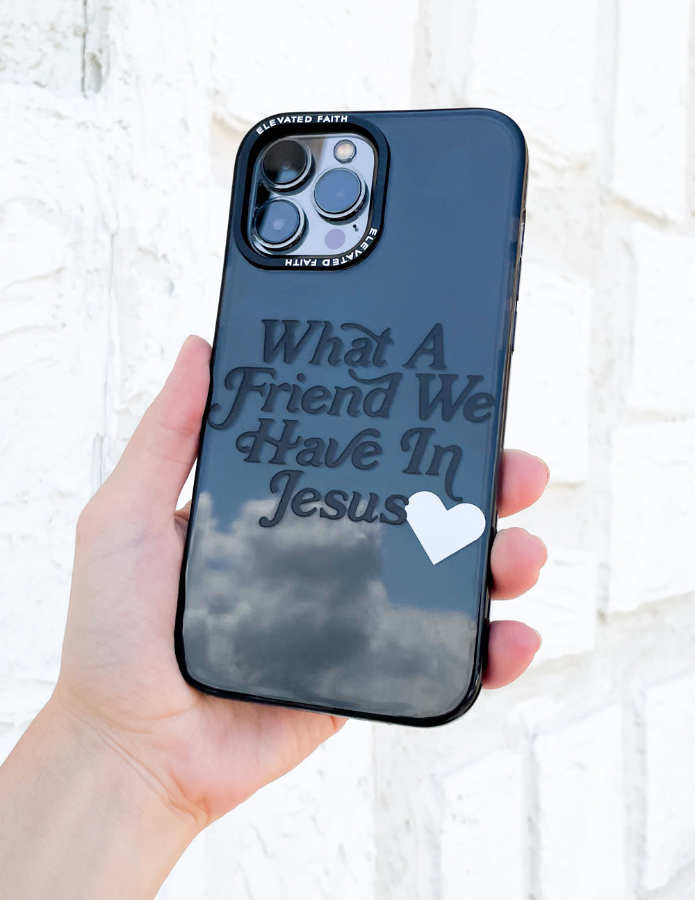 Elevated Faith Christian iPhone Case featuring the phrase What A Friend We Have In Jesus