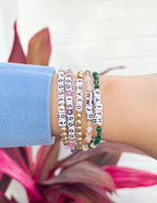 Elevated Faith Christian Bracelet Set with Colorful Beads and Inspirational Words for Everyday Wear