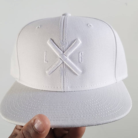 Let God Work, White Thread 3d Puff Embroidered - Christian Hat