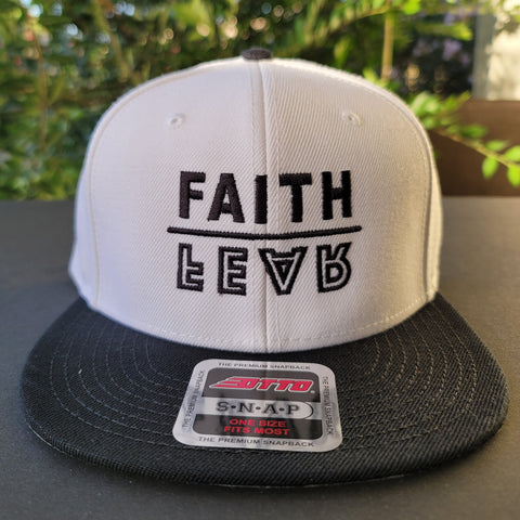 Faith Over Fear Embroidered Snapback Hat - Christian Hat