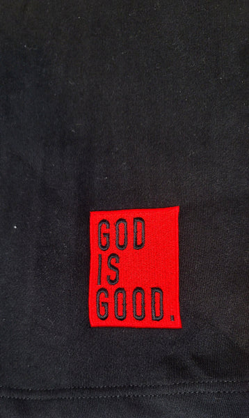 God Is Good r/ Embroidered Men's fleece shorts