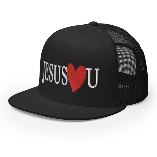 Jesus Loves You Embroidered Christian Trucker Cap