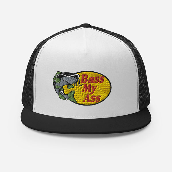 Bass My Ass Embroidered Trucker Hat, Bass Pro Shop Hat, Fishing Hat, Catfish