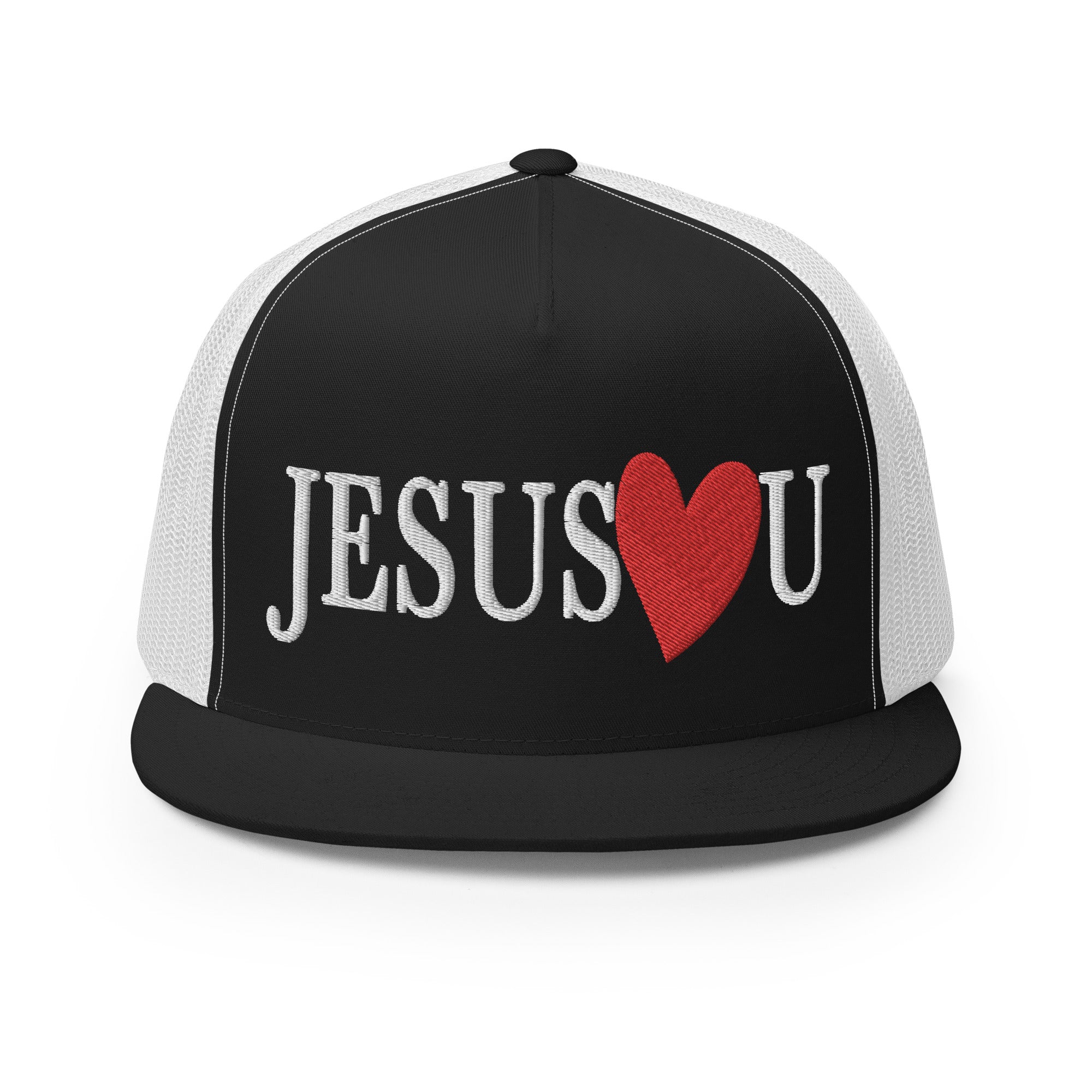 Jesus Loves You Embroidered Christian Trucker Cap