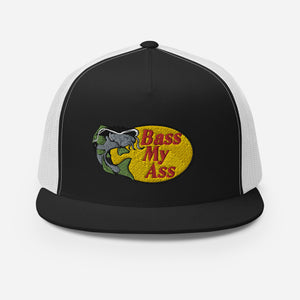 Bass My Ass Embroidered Trucker Hat, Bass Pro Shop Hat, Fishing Hat, Catfish