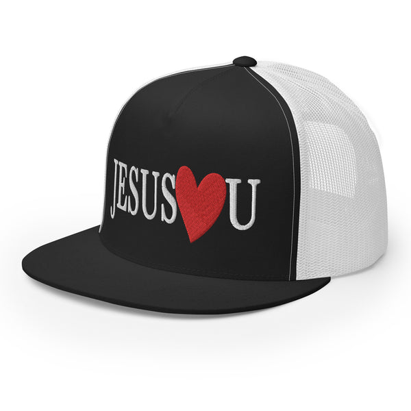 Jesus Loves You Embroidered Christian Trucker Cap