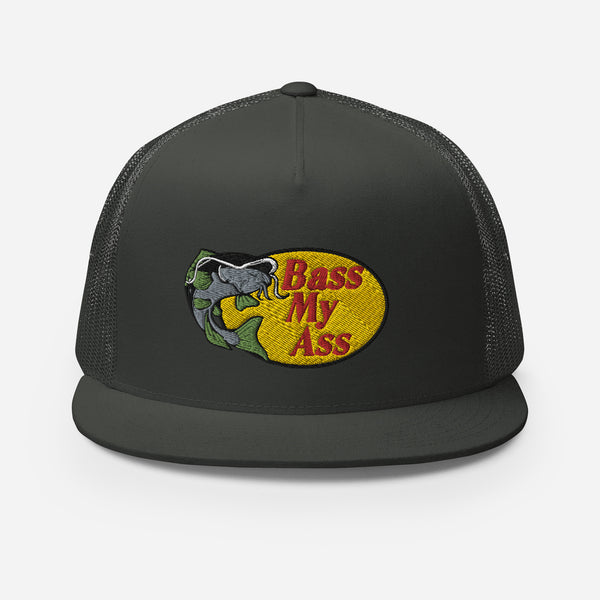 Bass My Ass Embroidered Trucker Hat, Bass Pro Shop Hat, Fishing Hat, Catfish