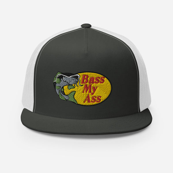 Bass My Ass Embroidered Trucker Hat, Bass Pro Shop Hat, Fishing Hat, Catfish