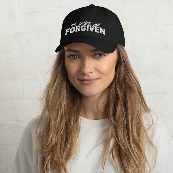 Not Perfect, Just Forgiven Embroidered Dad Hat
