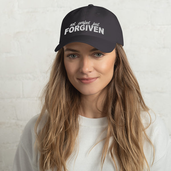 Not Perfect, Just Forgiven Embroidered Dad Hat