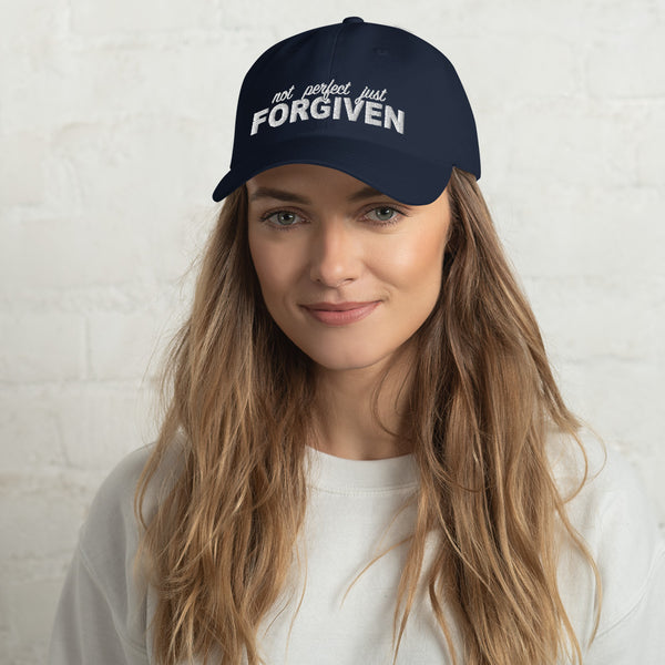 Not Perfect, Just Forgiven Embroidered Dad Hat