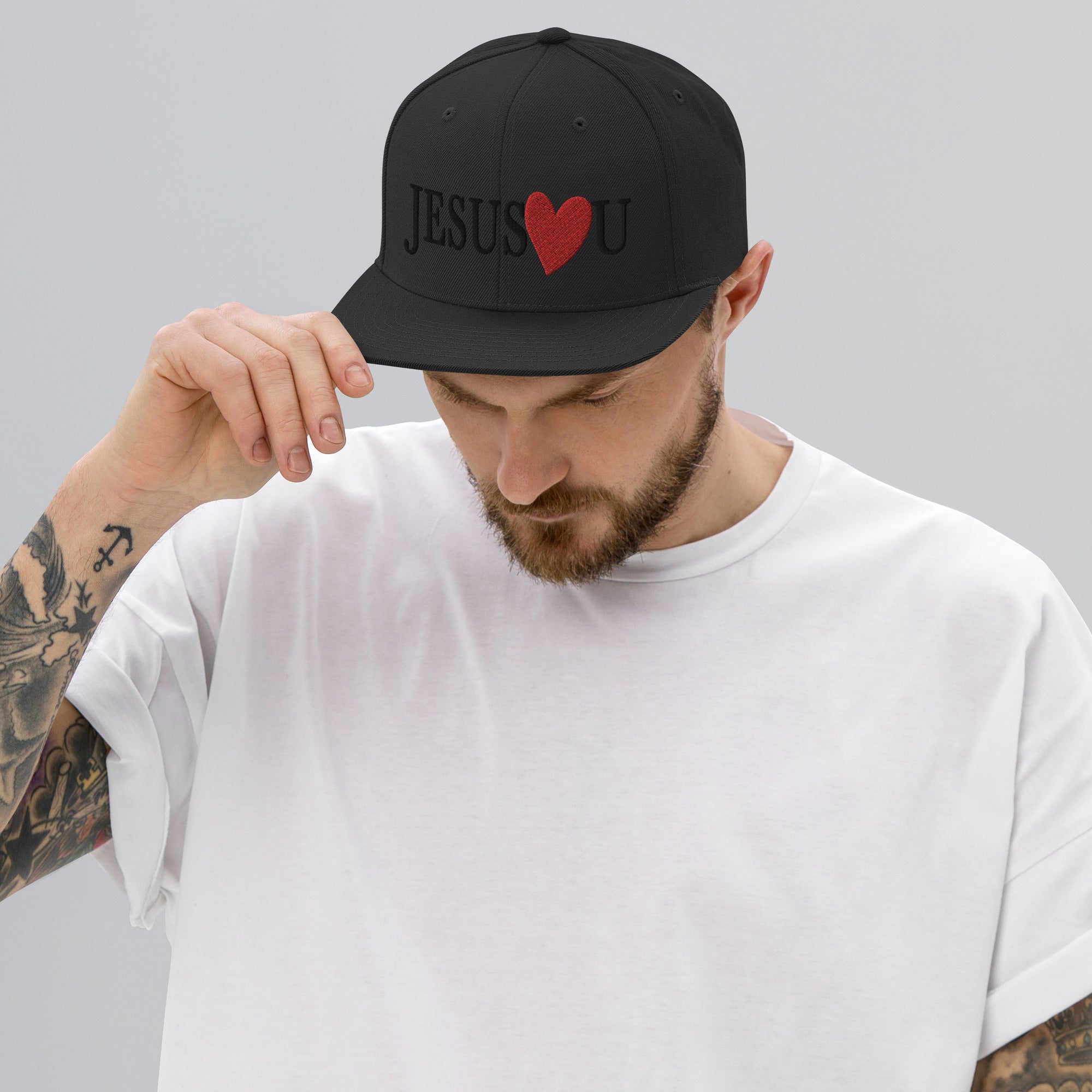 Jesus Loves You Embroidered Christian Snapback Hat